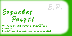 erzsebet posztl business card